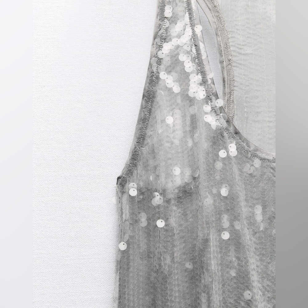 NWT ZARA SEQUIN DRESS - Picture 10 of 11
